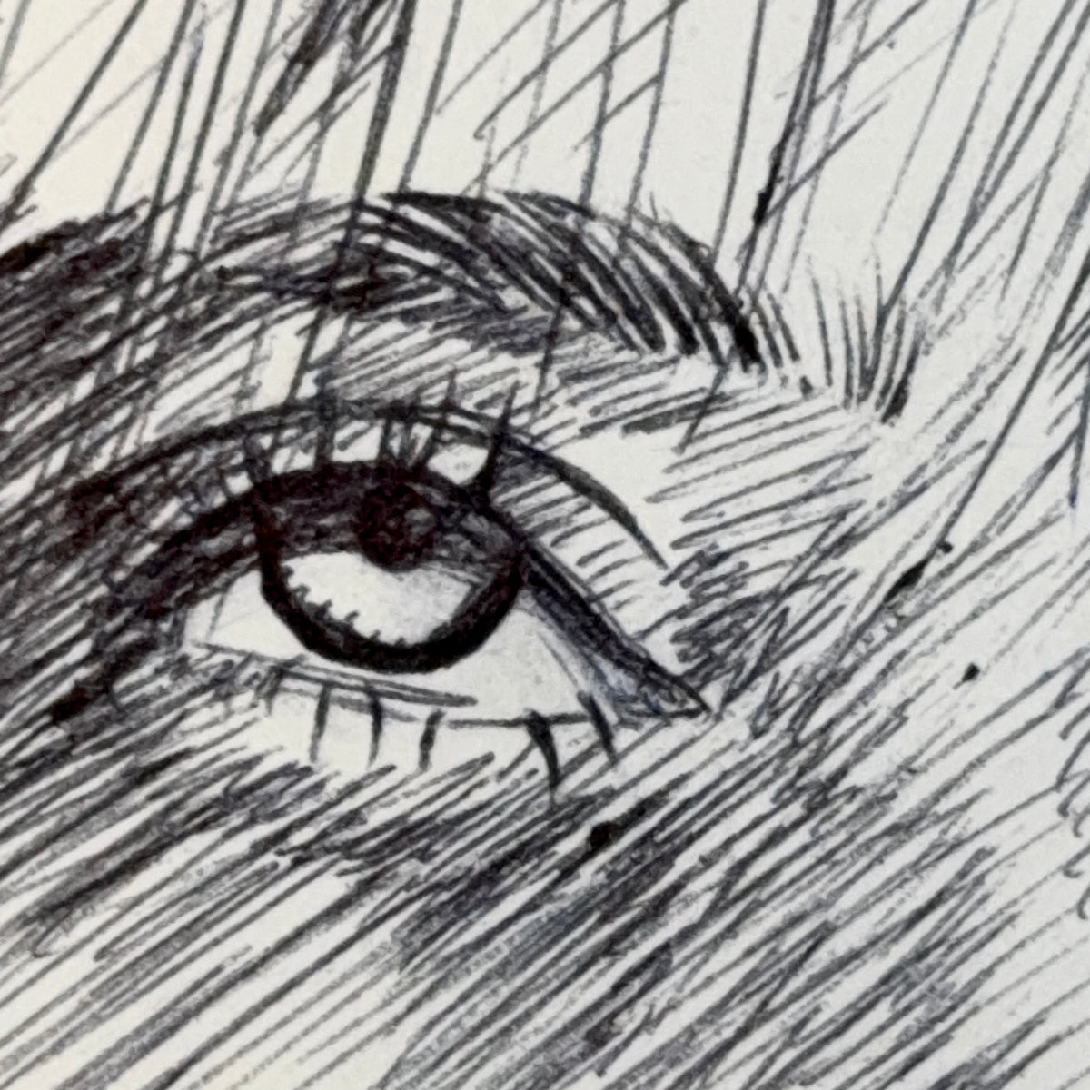 "Billie Eilish" Ink Drawing. 1 of 1 - Original