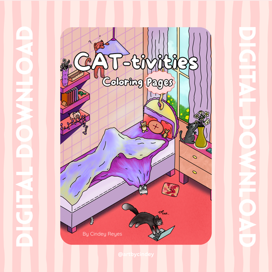"Cat-Tivities" Coloring Pages - Digital Download