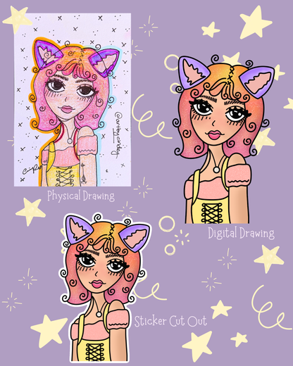 Art Trio: Custom Drawing, Digital & Stickers