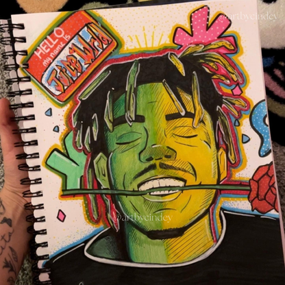 "Juicewrld" Drawing No. 2 - Original