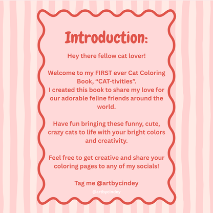 "Cat-Tivities" Coloring Pages - Digital Download