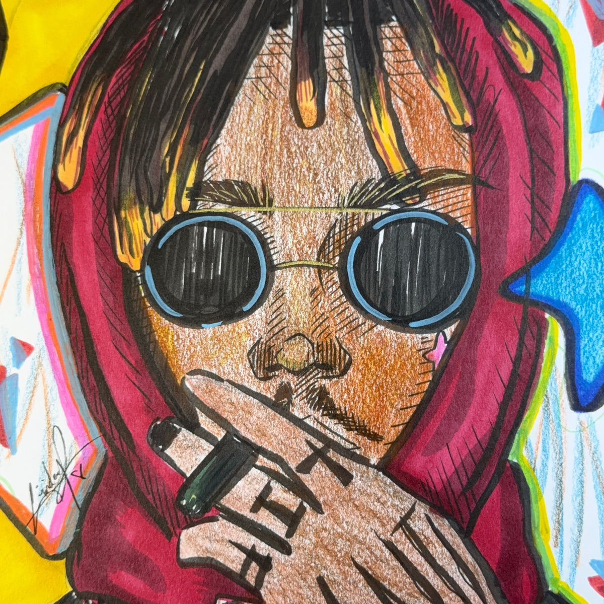 "Juicewrld" Drawing No. 4 - Original