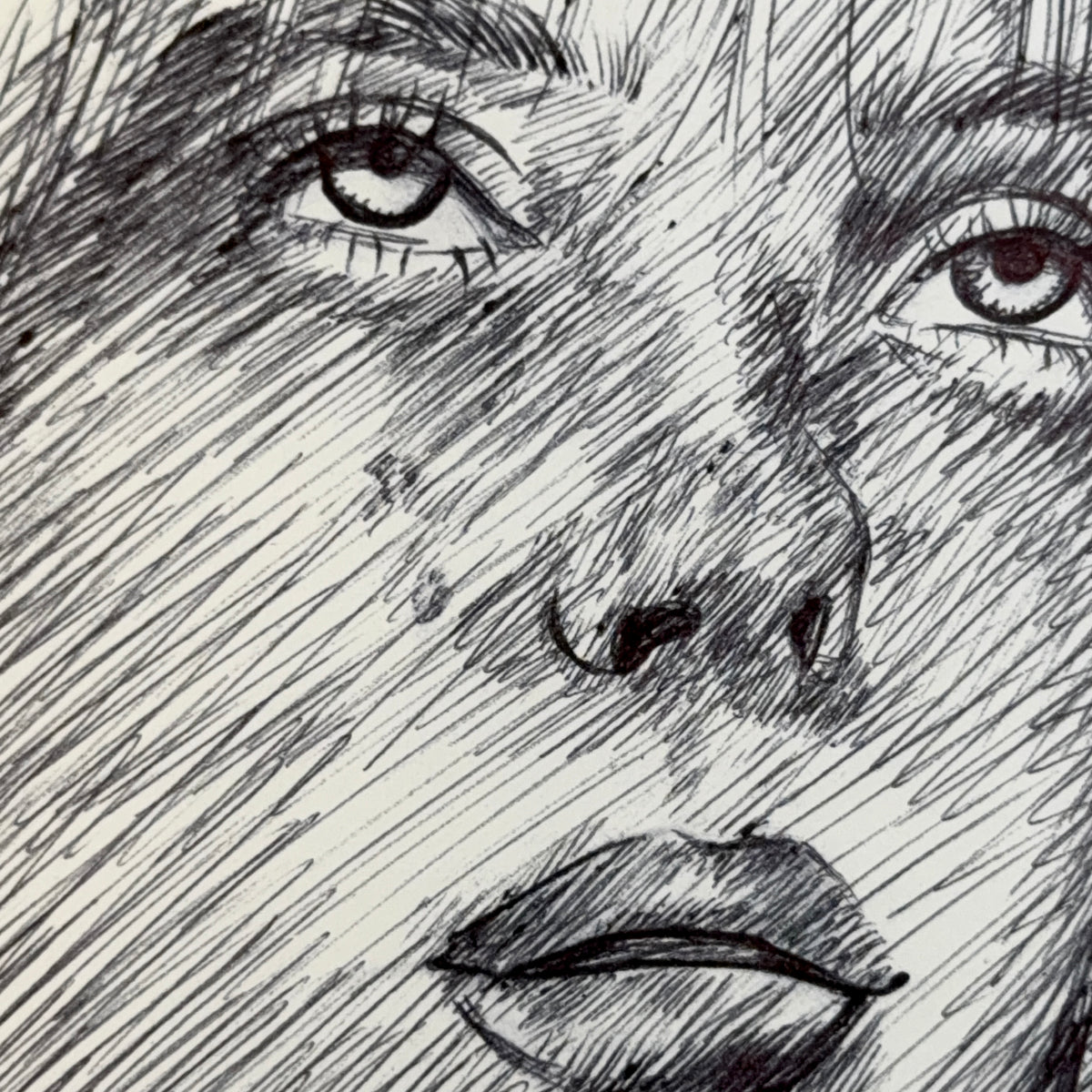 "Billie Eilish" Ink Drawing. 1 of 1 - Original
