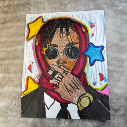 "Juicewrld" Drawing No. 4 - Original